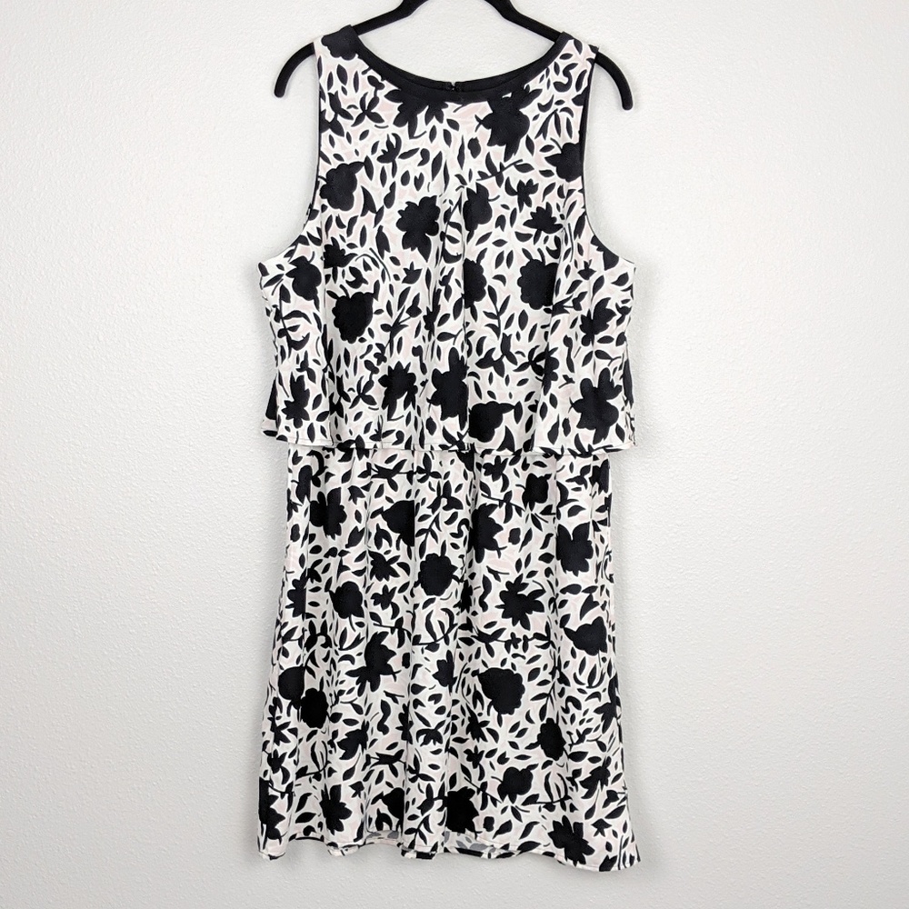 LOFT Floral Layered Sleeveless Dress Size 14